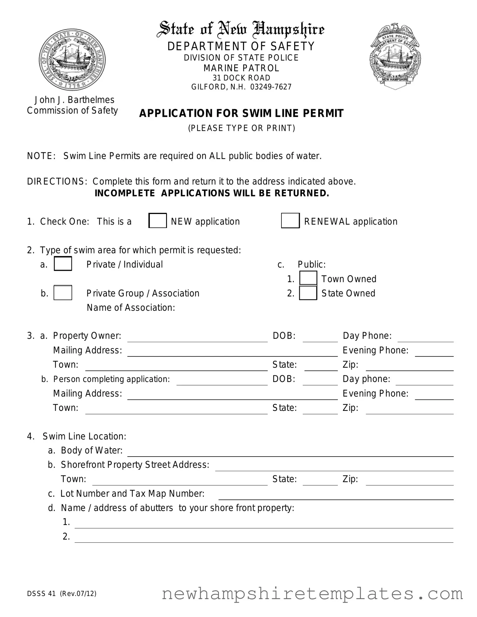 Fill in a Valid Dsss 41 Form
