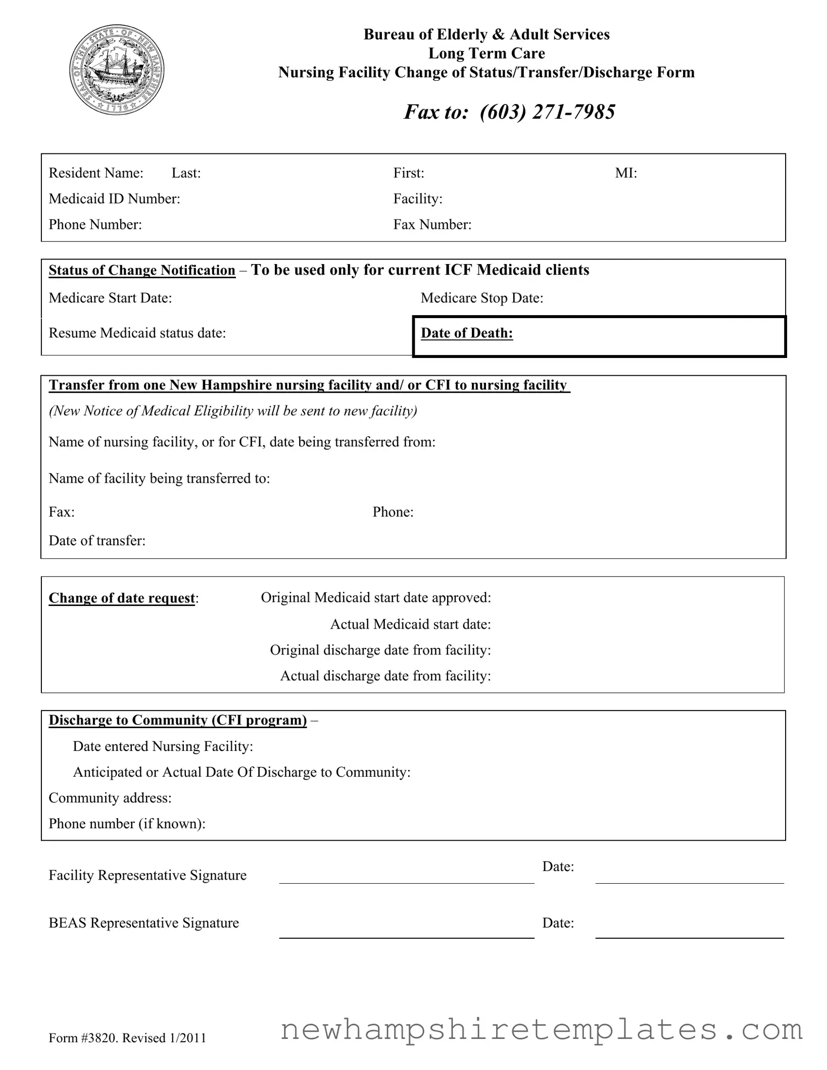 Fill in a Valid New Hampshire 3820 Form