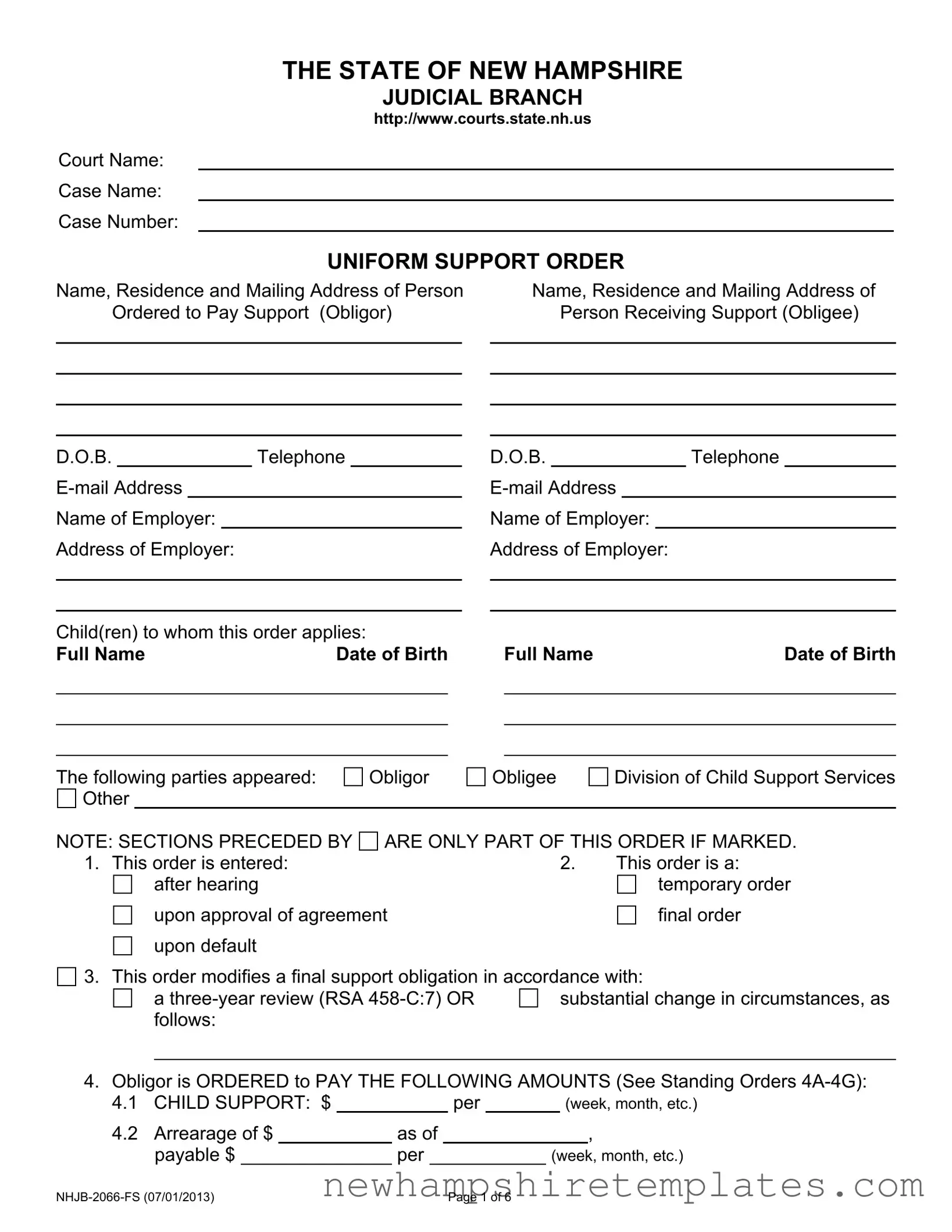 Fill in a Valid Nhjb 2066 Fs Form