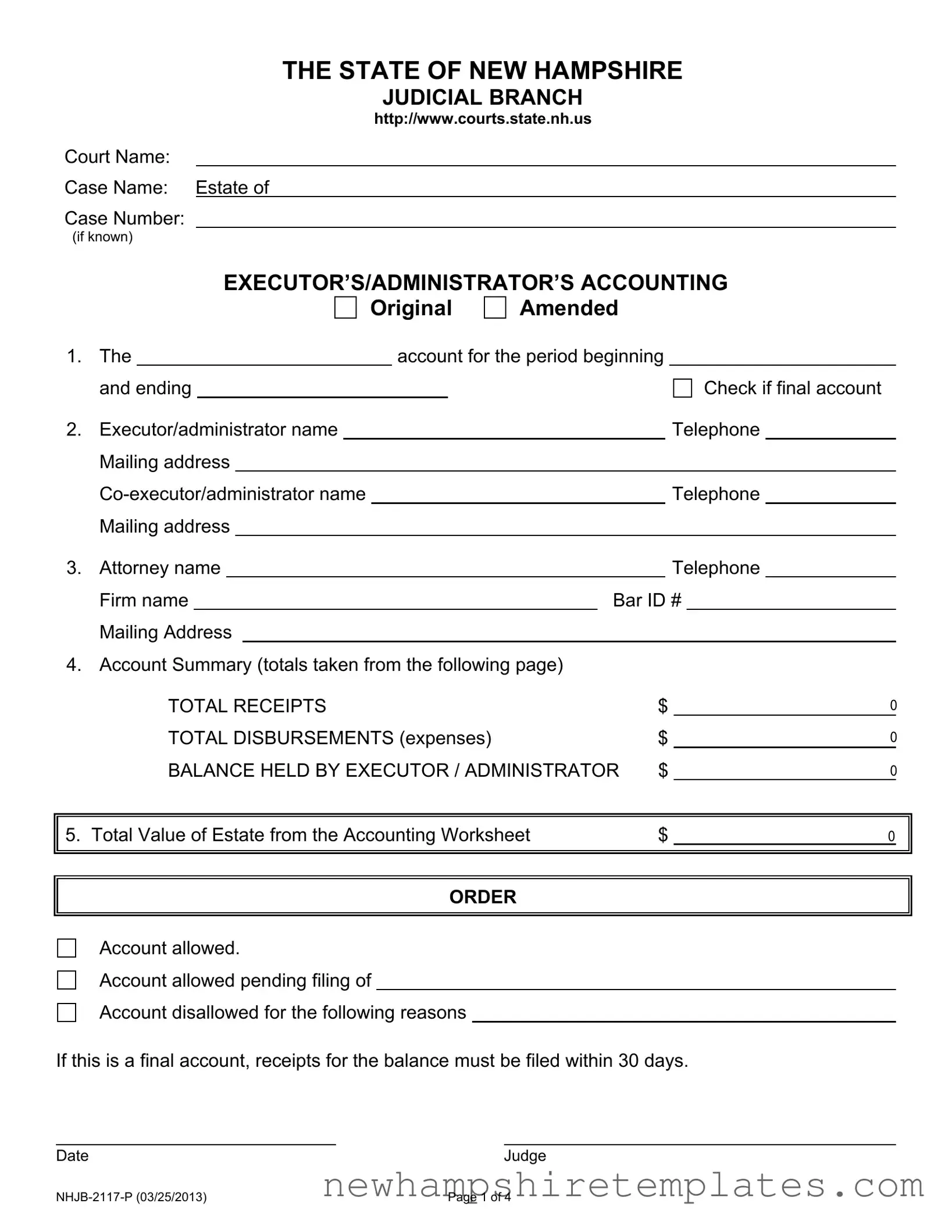 Fill in a Valid Nhjb 2117 P Form