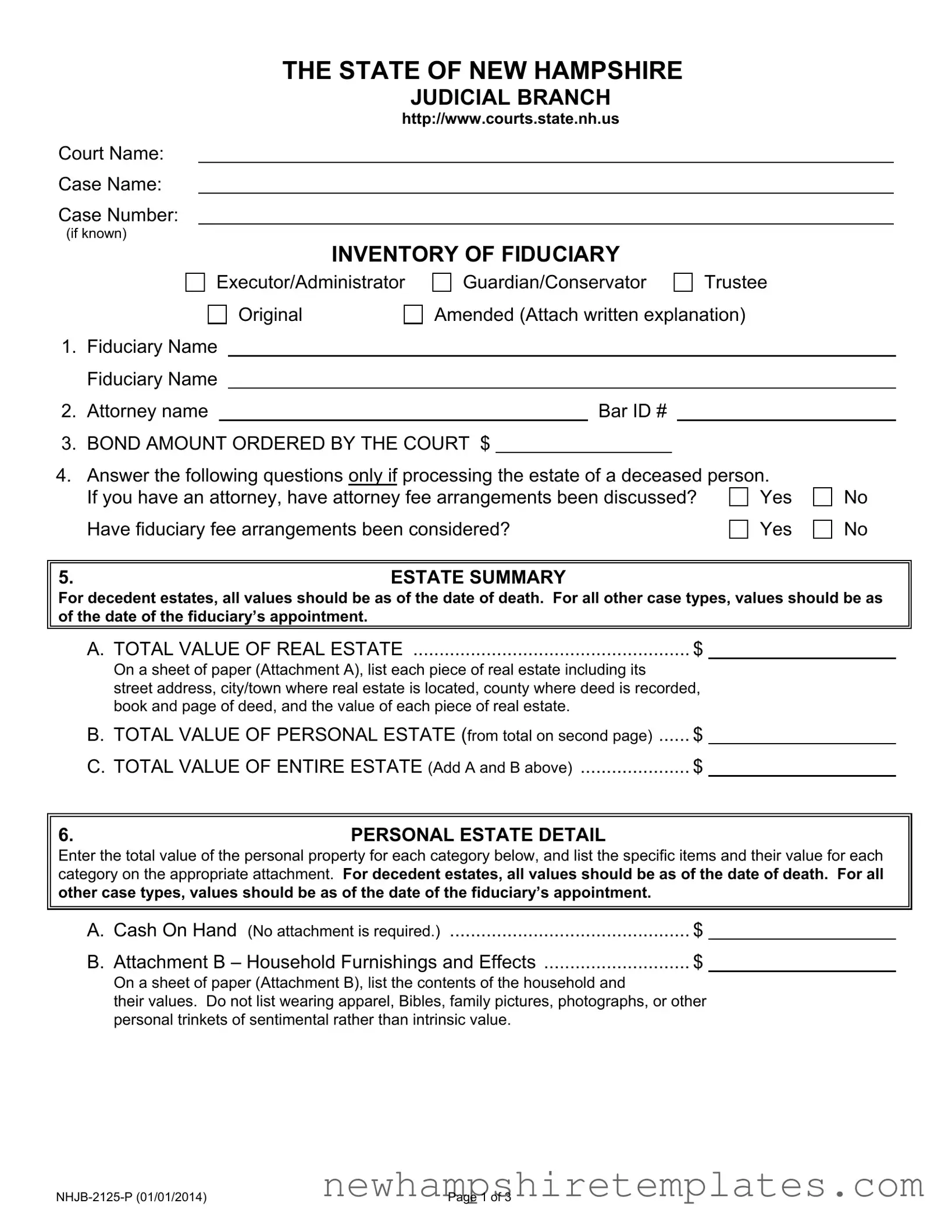 Fill in a Valid Nhjb 2125 P Form