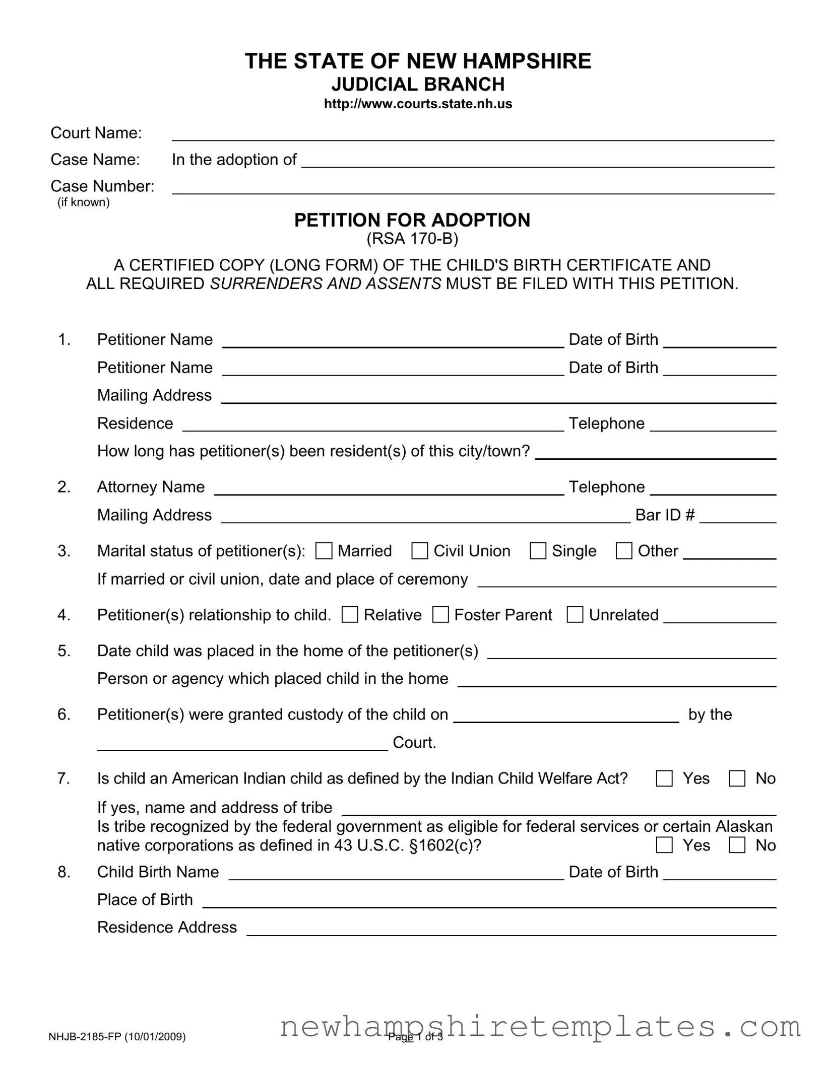 Fill in a Valid Nhjb 2185 Fp Form