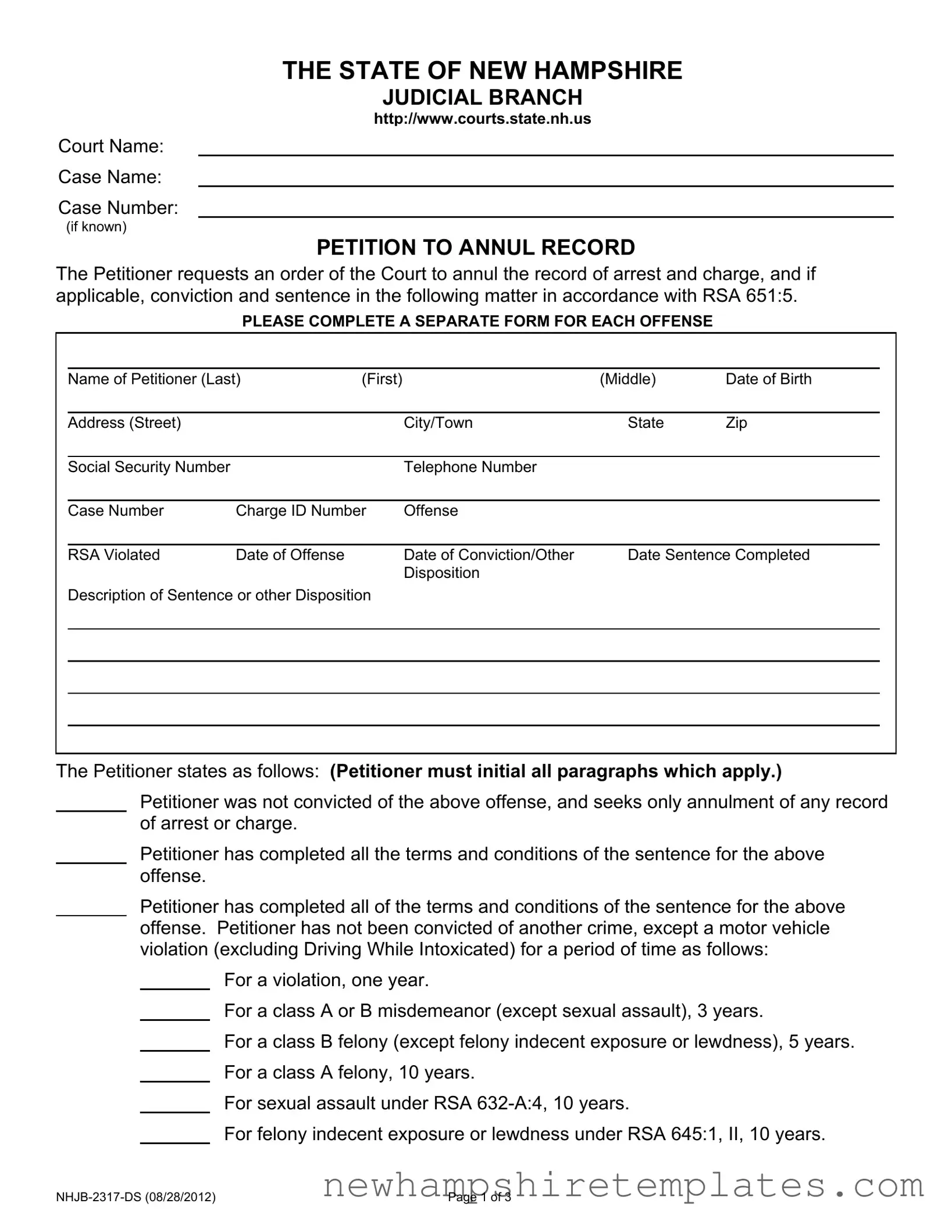 Fill in a Valid Nhjb 2317 Ds Form