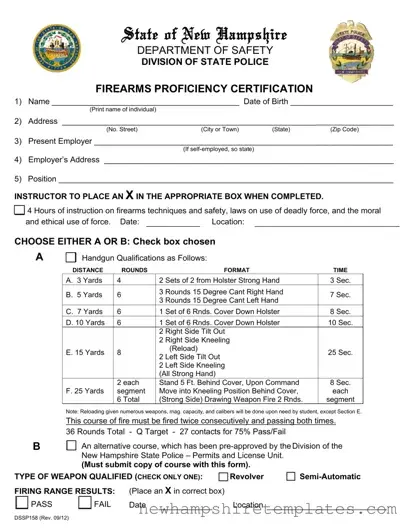 Fill in a Valid Dssp158 Form