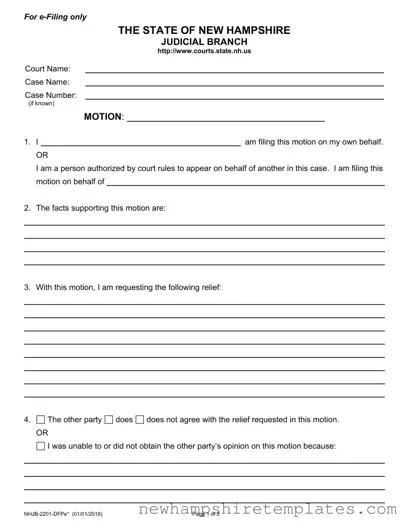 Fill in a Valid New Hampshire Form